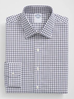 Brooks Brothers Micro-Check Button-Down Non-Iron Windowpane Dress Shirt